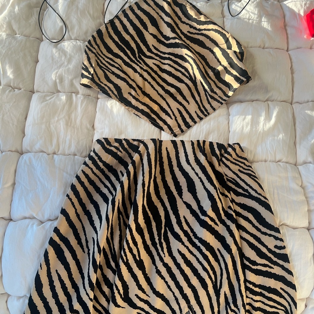 Animal Print Two-Piece Set